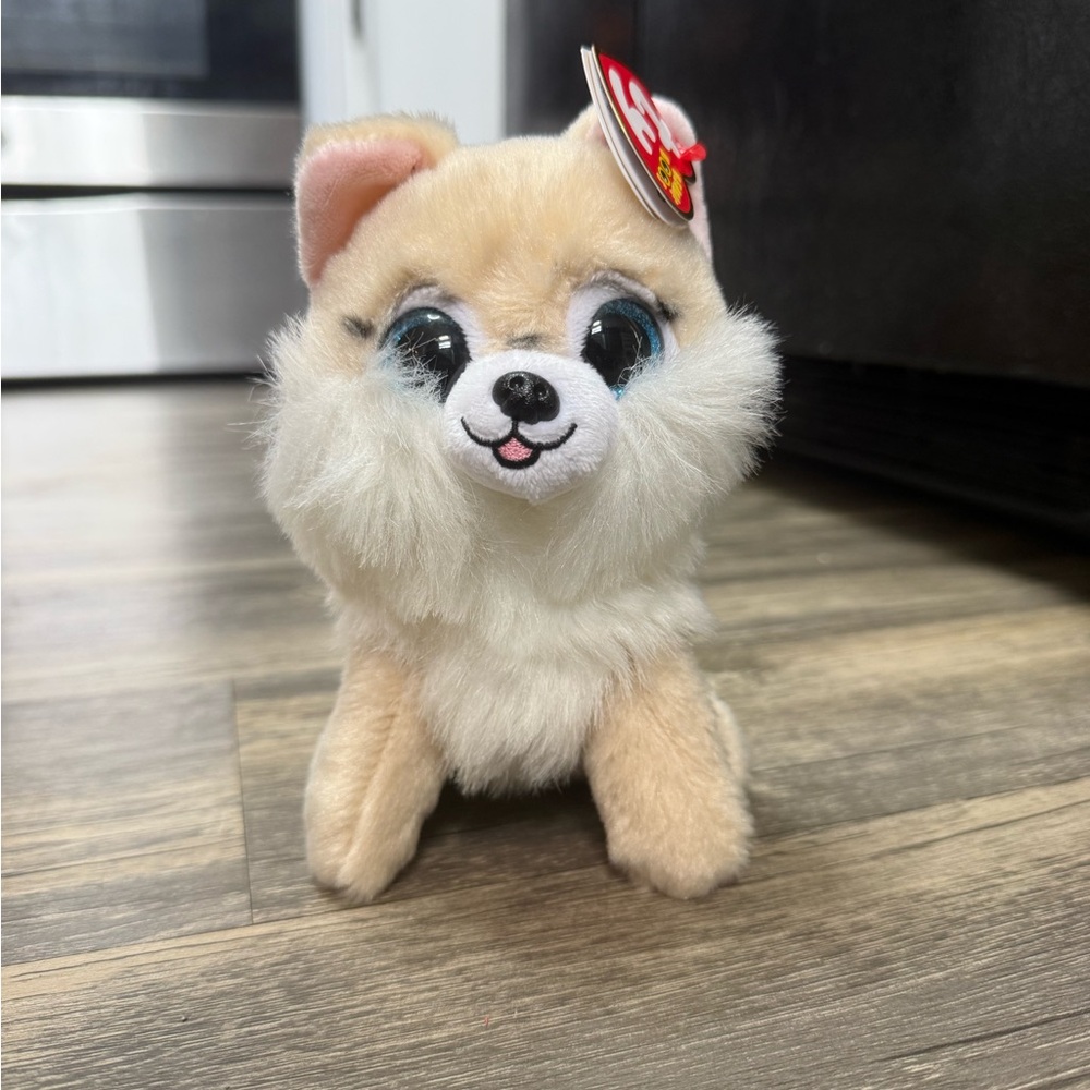 Ty Beanie Baby Honeycomb. Pomeranian with Bright Blue Eyes
